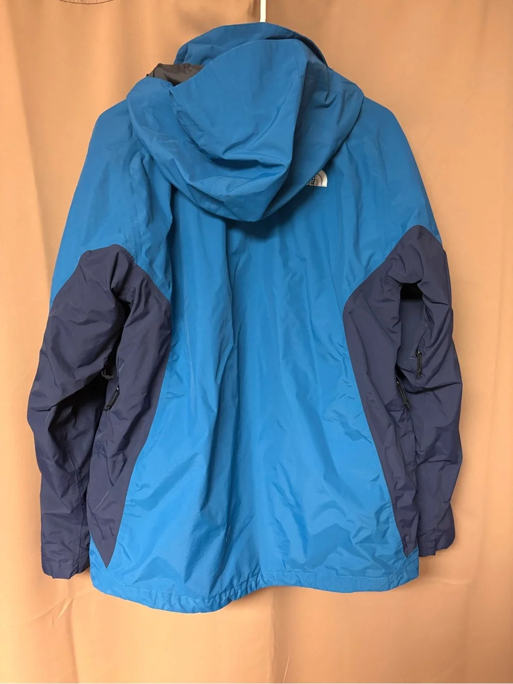 The North Face HyVent Jacket Men's Medium Blue Waterproof Shell Fleece Zip Lined